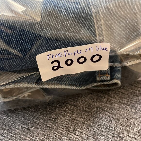 Free People Poppy Patchwork Straight Jeans - Women's Size 27*27 - Blue - Picture 13 of 13